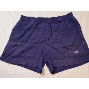 AFTCO Original Fishing Shorts Mens Size 44 Bluewater M01 Navy Blue Cargo Tackle